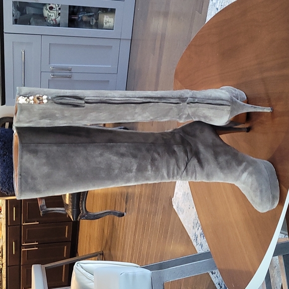 Gucci Gray Suede Boots - Picture 1 of 16